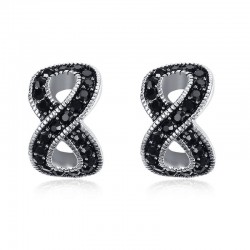 Black crystal infinity stud earringsEarrings