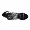 Sexiga högklackade sandaler - med pärlor / studs - fotledlängd / bakre zipper