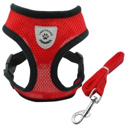 Puppy & hund andas nylon mesh harness & leash set