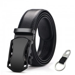 Cowhide Genuine Leather Automatic Buckle Belt