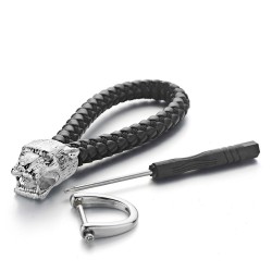 Leopard keychain keyring