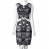 Elegant vintage floral print midi dress