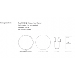 Samsung Galaxy S9 S8 S7 iPhone 8 / X / 8 Plus UMIDIGI Q1 15W trådlös snabbladdare
