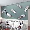 3D feathers mirror wall stickers wallpaperWall stickers