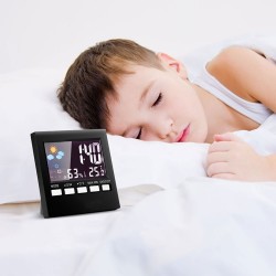 LCD digital väckarklocka med bakgrundsbelysning