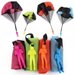 Parachute with soldier figure - hand throwing toy 5 piecesKites