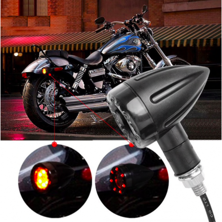 LED motorcykel broms & vända signalljus indikatorer 2 st
