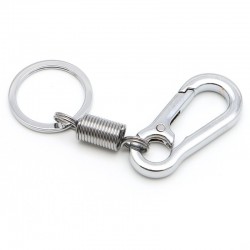 Stainless steel carabiner clip keychain - keyringKeyrings