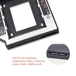 9.5mm universell SATA Caddy SSD HDD 3.0 2.5" fall hårddisk