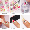 3D design vatten nagel klistermärken