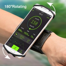 iPhone 4 - 5,5 tum180 grad rotatable jogging telefon hållaremband