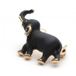 Black elephant - broochBrooches