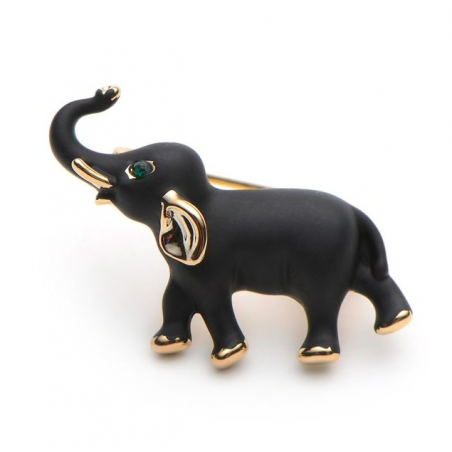 Black elephant - broochBrooches