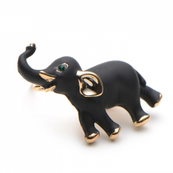 Black elephant - broochBrooches