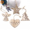 Christmas tree Xmas decoration wooden hollow pendants 6 pcsChristmas