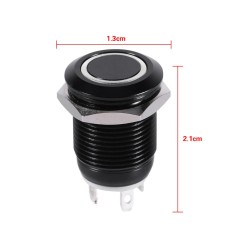 2A 12mm universell LED momentary push-knappbrytare
