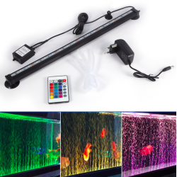 Akvarium / fisktank - luftbubbla lampa - RGB - fjärr - LED bar ljus