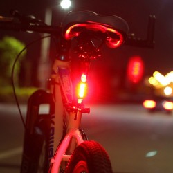 USB laddningsbar cykelsäkerhet varning bakljus