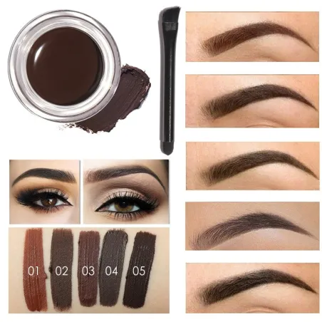 Vattentät gel eyebrow henna med pensel