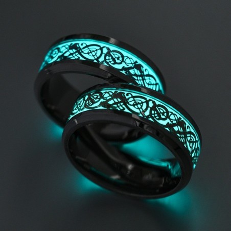 Glowing in the dark fluorescent ring - unisexRings
