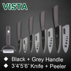 Keramiska knivar set - peeler - hållare