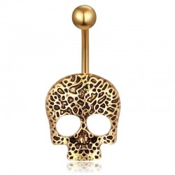 Skull - belly button ring - piercingPiercings