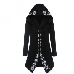 Gothic & Punk stil - lång tröja - lös hoodie - bomull