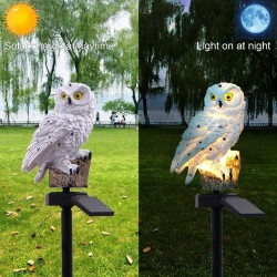 Owl form - solenergi - utomhus - trädgård ljus lampa
