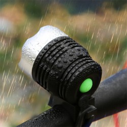 Q5 LED - 3 lägen - cykelfront lampa - vattentät - inbyggt batteri