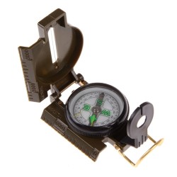 Portable Folding Army Compass med gröna linser