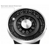 Boll rotation - rostfritt stål kvarts klocka med silikonband