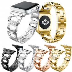 Crystal diamant armband - rem för Apple Watch 1-2-3 / 42mm-38mm rostfritt stål