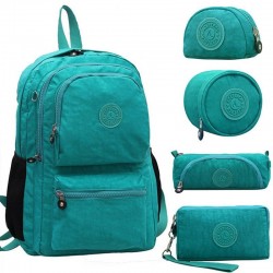 Waterproof nylon backpack 5 pcs setSets