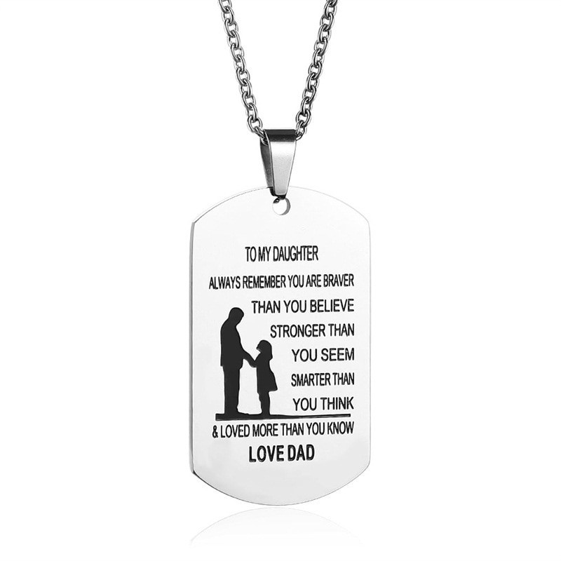Till min son & till min dotter - rostfritt stål halsband