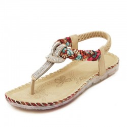 Casual flat sandals with rhinestonesSandals