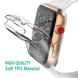 Ultra tunna TPU HD-skyddsfall för Apple Watch 1-2-3-4-5 - 38mm - 40mm - 42mm - 44mm