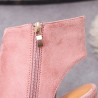 Stylish Suede Sandals - stövlar med öppen tå & häl