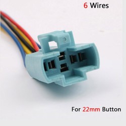 6 ledningar kabel - uttag för switch memontär 22mm knapp