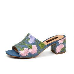 Sommarflip flops med blomstertryck - sandaler
