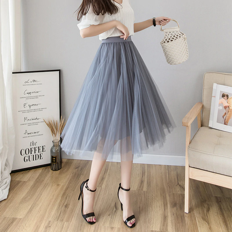 Fashion midi vädjade kjol