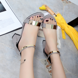 Shiny medium heel sandalsSandals