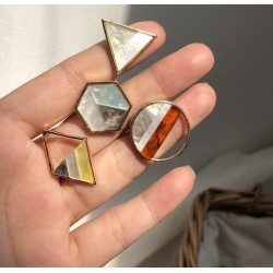 Geometrisk akryl små stud örhängen