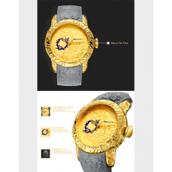 Luxury waterproof watch with dragon sculptureWatches