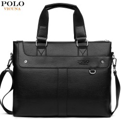 Polo - klassisk läder bred väska