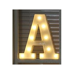Luminösa bokstäver & siffror - LED nattljus - alfabet