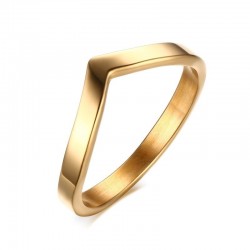 Elegant V form guldring