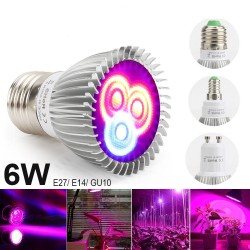 6W - E27 E14 GU10 - LED växer ljus - hydroponisk