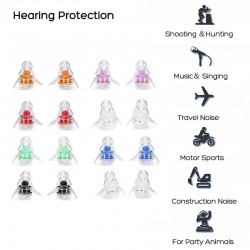 Anti-buller öronproppar - återanvändbart - hörselskydd - festpluggar - vattentät