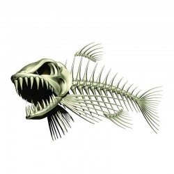 3D fisk skelett - bil & motorcykel klistermärke 13 * 85cm
