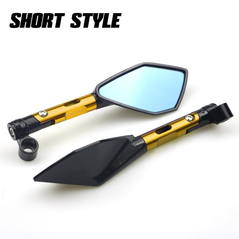 Motorcycle aluminum rear view mirrors with blue glass for Kawasaki Z900 Z900RS Z800 Z1000Mirrors